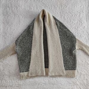 RD Style Patterned Eyelash Dolman Sleeve Cardigan